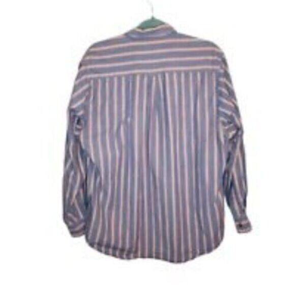 Boston Traders Mens Size M Blue Solid Long Sleeve Button Down Dress Shirt - Picture 8 of 8